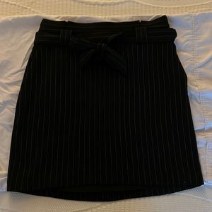 Express Black, pinstripe skirt